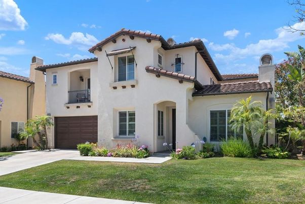 Attached, Backyard, Exterior, Facade, Mediterranean