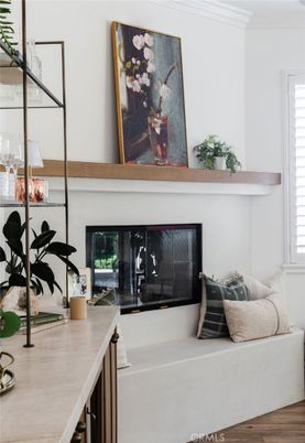 Fireplace, Interior, Wood Texture Flooring