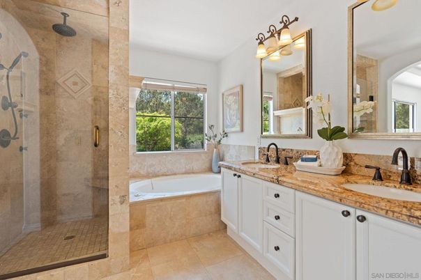Bathroom, Dual Sink Vanities, Glass Shower, Interior