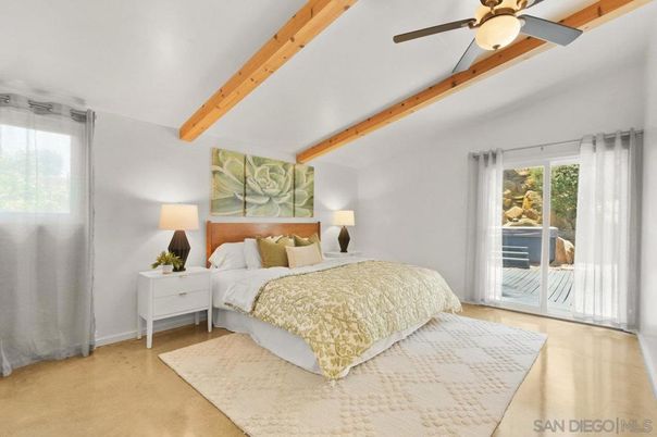 Bedroom, Interior, Wooden Beams