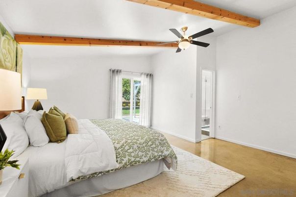 Bedroom, Interior, Wooden Beams