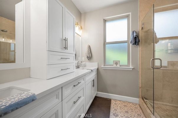 Bathroom, Dual Sink Vanities, Glass Shower, Interior