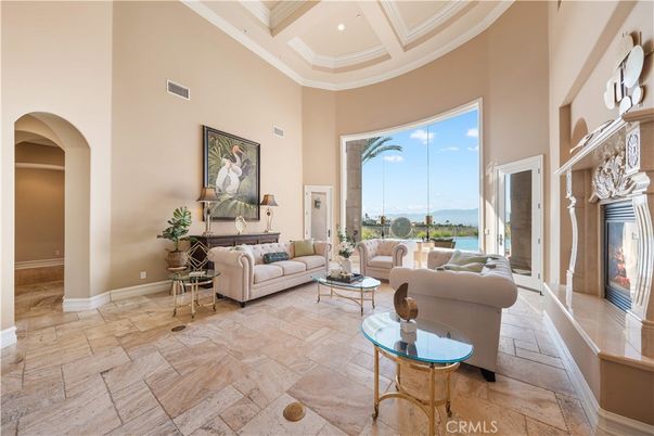 Fireplace, Interior, Living room, Recessed Lighting, Water