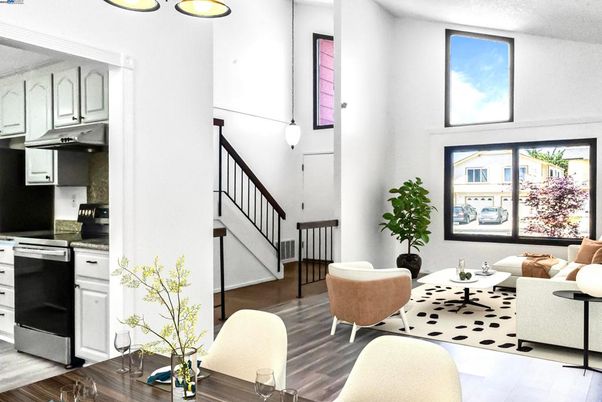 Interior, Kitchen, Living room, Wood Texture Flooring