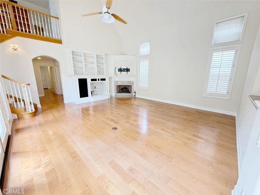 Empty room, Fireplace, Interior, Wood Texture Flooring