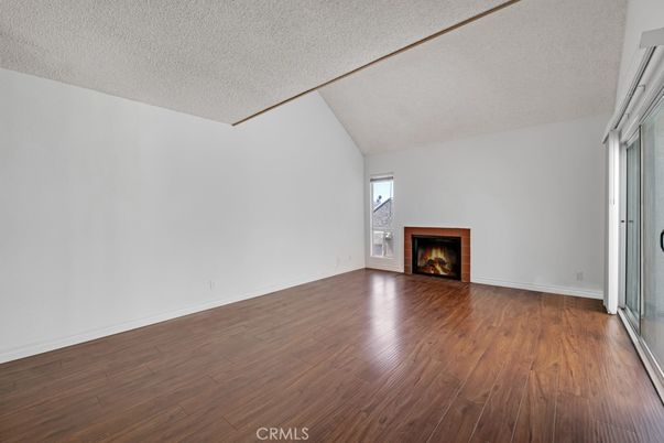 Empty room, Fireplace, Interior, Wood Texture Flooring