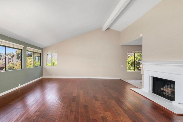Empty room, Fireplace, Interior, Wood Texture Flooring