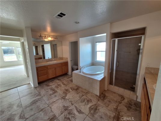 Bathroom, Dual Sink Vanities, Glass Shower, Interior