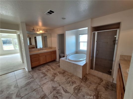 Bathroom, Dual Sink Vanities, Glass Shower, Interior