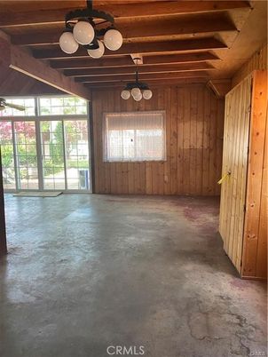 Chandelier, Empty room, Interior, Wooden Beams, Wooden Ceilings, Wooden Walls