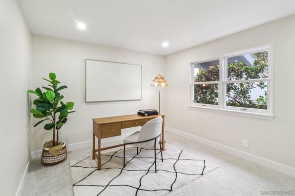 Home Office, Interior, Recessed Lighting