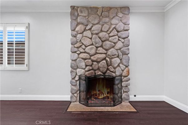 Fireplace, Interior, Stone Walls, Wood Texture Flooring