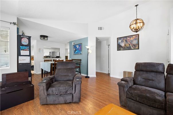 Dining room, Interior, Kitchen, Living room, Pendant Lights, Wood Texture Flooring
