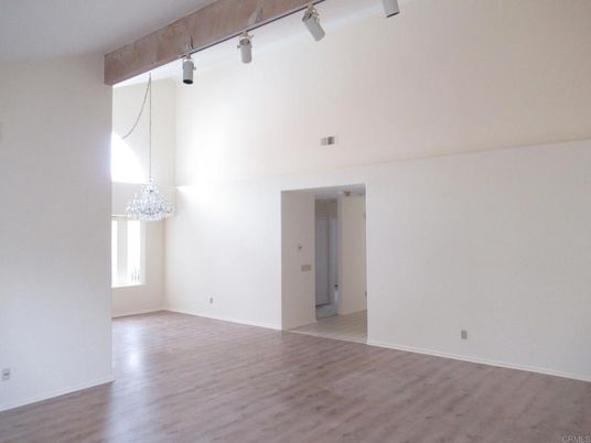 Chandelier, Empty room, Interior, Wood Texture Flooring
