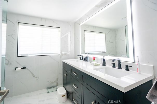 Bathroom, Dual Sink Vanities, Interior, Marble, Marble Walls