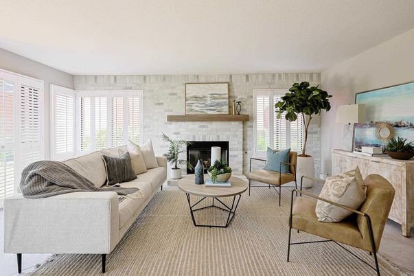 Fireplace, Interior, Living room, Stone Walls