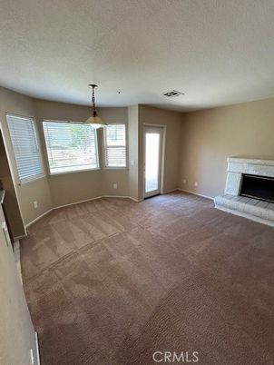 Empty room, Fireplace, Interior, Pendant Lights