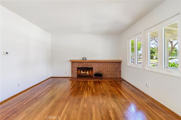 Empty room, Fireplace, Interior, Wood Texture Flooring