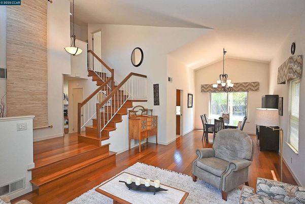 Chandelier, Dining room, Interior, Pendant Lights, Wood Texture Flooring