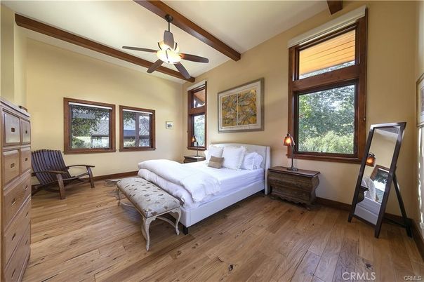 Bedroom, Interior, Wooden Beams, Wood Texture Flooring
