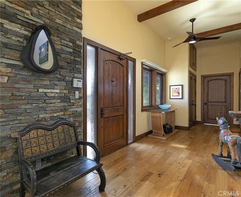 Interior, Stone Walls, Wooden Beams, Wood Texture Flooring