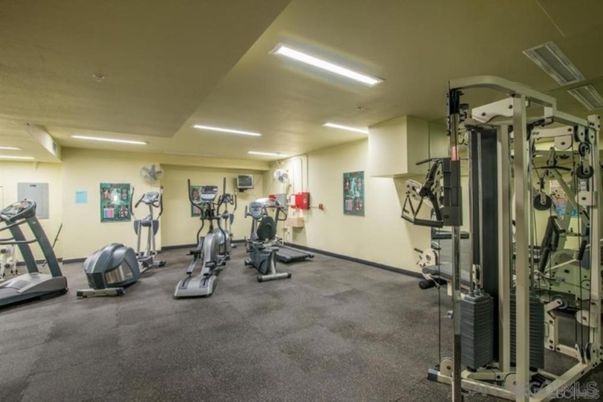 Fitness Equipment, Gym, Interior, Recessed Lighting