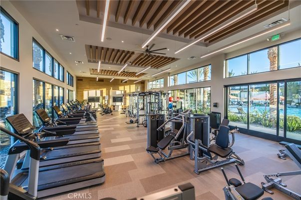 Fitness Equipment, Gym, Interior, Recessed Lighting