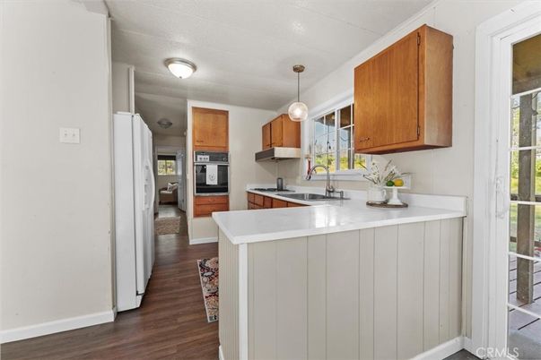 Interior, Kitchen, Pendant Lights, Wood Texture Flooring