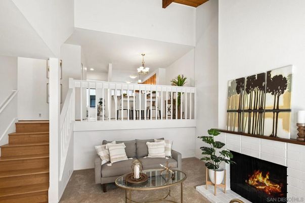 Chandelier, Fireplace, Interior, Living room, Recessed Lighting