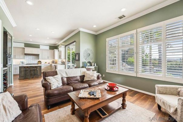 Interior, Kitchen, Living room, Recessed Lighting, Wood Texture Flooring