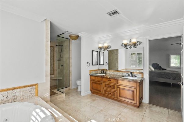 Bathroom, Dual Sink Vanities, Glass Shower, Interior