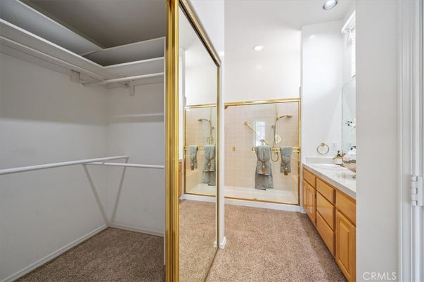 Bathroom, Glass Shower, Interior, Recessed Lighting, Walk-in Closets