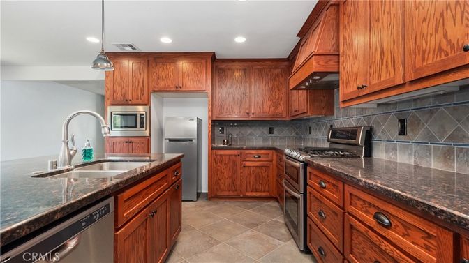 Interior, Kitchen, Pendant Lights, Recessed Lighting, Stainless Steel Appliances