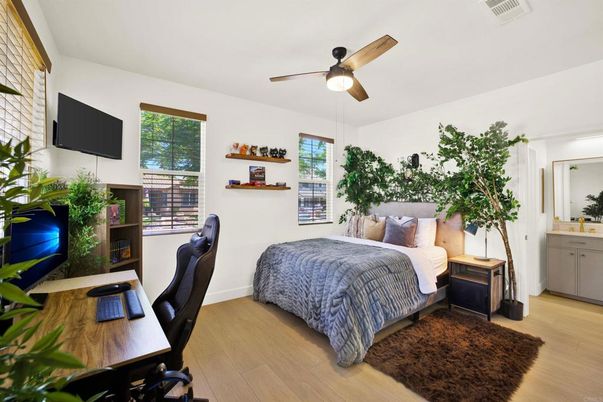 Bedroom, Home Office, Interior, Wood Texture Flooring