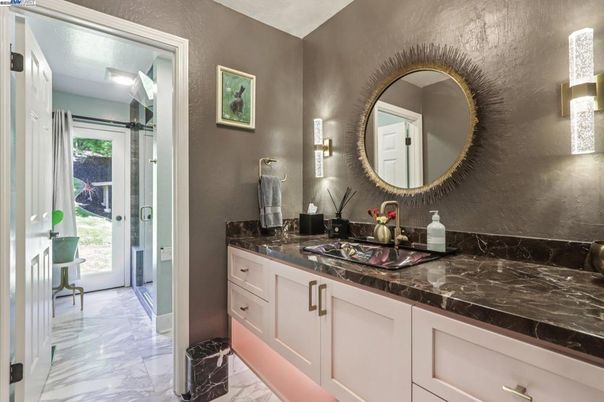Bathroom, Dual Sink Vanities, Glass Shower, Interior, Marble