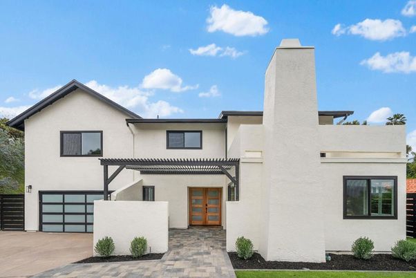 Attached, Exterior, Facade, Modern