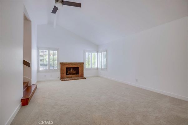 Empty room, Fireplace, Interior
