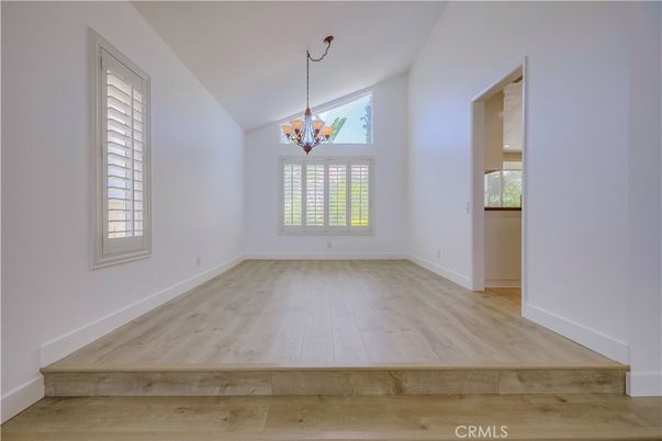 Chandelier, Empty room, Interior, Pendant Lights, Wood Texture Flooring