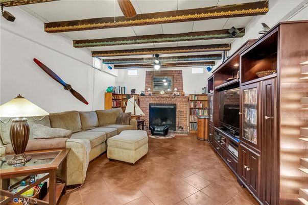 Fireplace, Interior, Living room, Stone Walls, Wooden Beams