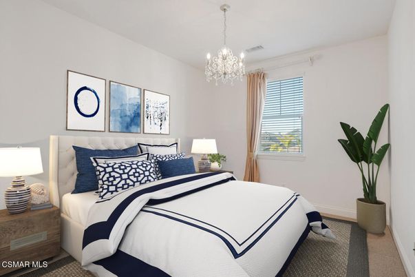 Bedroom, Chandelier, Interior