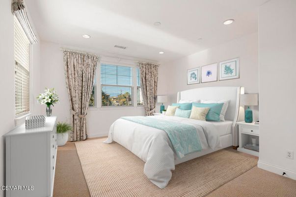 Bedroom, Interior, Recessed Lighting