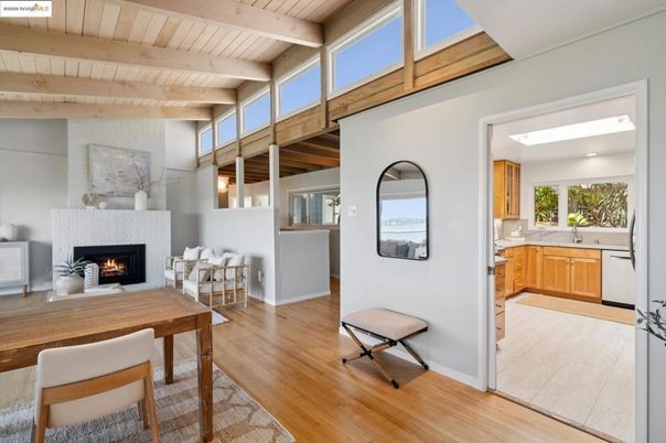 Fireplace, Interior, Kitchen, Wooden Beams, Wooden Ceilings, Wood Texture Flooring