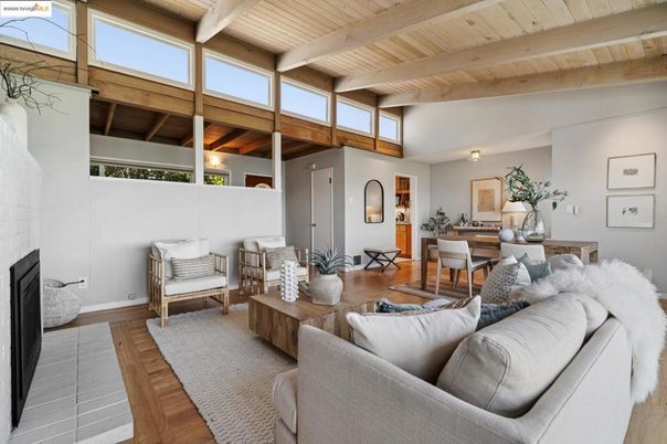 Dining room, Fireplace, Interior, Living room, Wooden Beams, Wooden Ceilings, Wood Texture Flooring