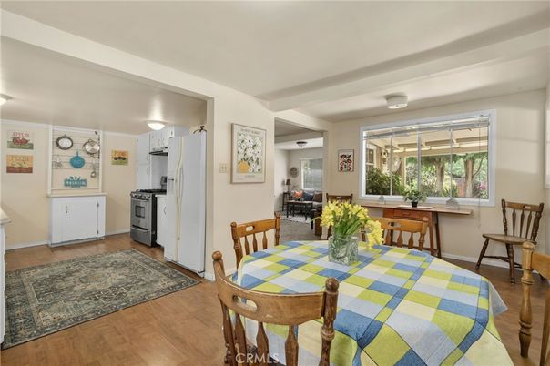 Dining room, Interior, Wood Texture Flooring