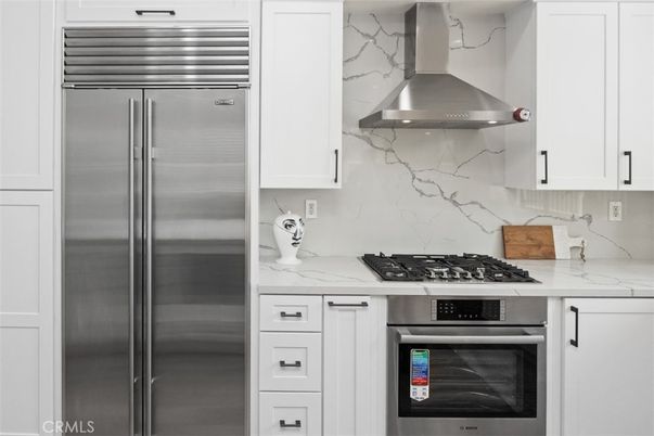 Interior, Kitchen, Marble Walls, Stainless Steel Appliances