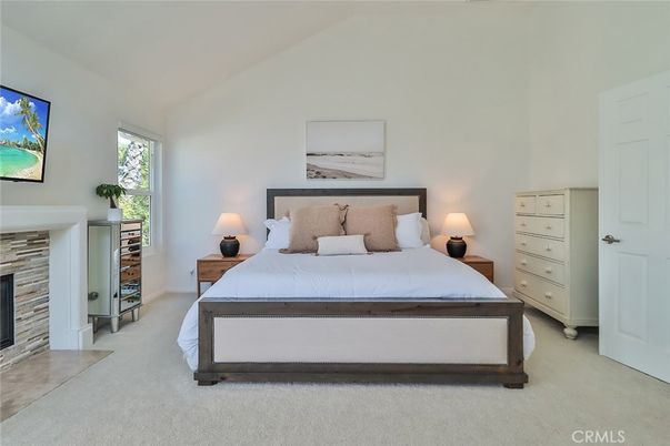 Bedroom, Fireplace, Interior