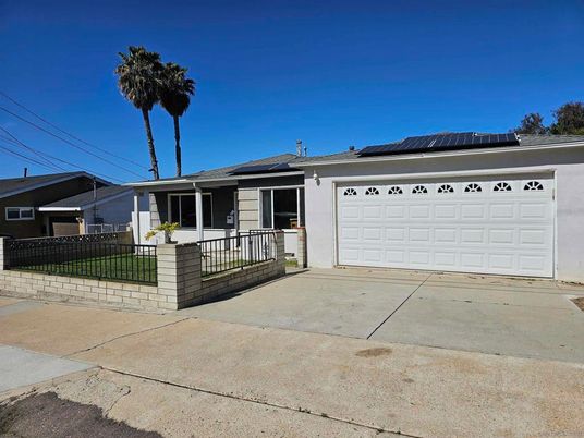 Attached, Exterior, Facade, Solar Panels, Ranch