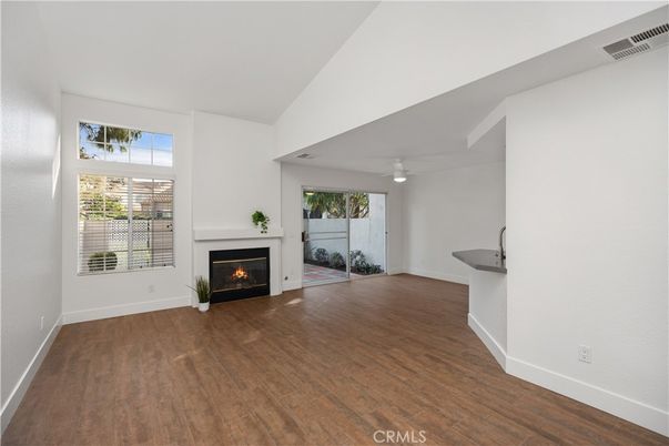Empty room, Fireplace, Interior, Wood Texture Flooring