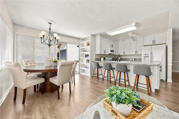 Chandelier, Dining room, Interior, Kitchen, Pendant Lights, Wood Texture Flooring