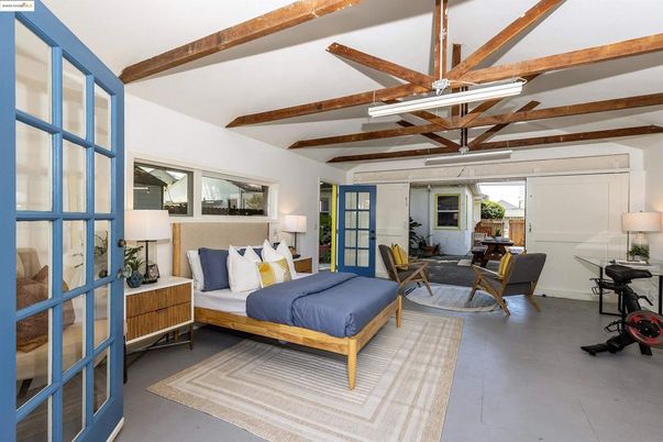 Bedroom, Interior, Wooden Beams